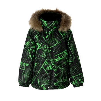 Куртка зимова Huppa Marinel 3, р.98, чорний з принтом (17200320-42109-116) - Pampik