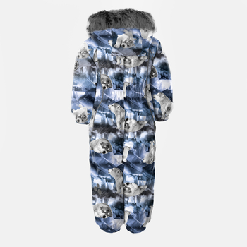 Дитячий зимовий комбінезон Huppa Orion, р.68, темно-синій з принтом (36300030-43386-086) - Pampik - 3