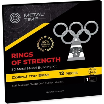 Колекційна модель-конструктор Metal Time Rings of Strength Олімпійські кільця (MT021Y) - Pampik - 6