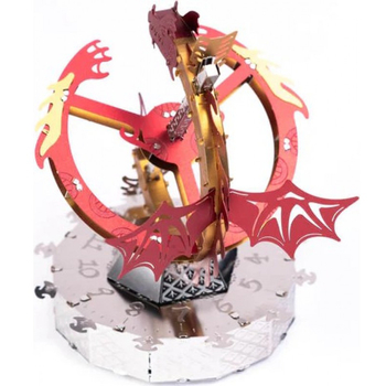 Колекційна модель-конструктор Metal Time Sun Chaser Dragon Stand Clock Сонячний годинник (MT025) - Pampik - 2