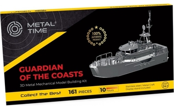 Колекційна модель-конструктор Metal Time Guardian of the Coasts Катер берегової охорони механічний (MT018) - Pampik - 8