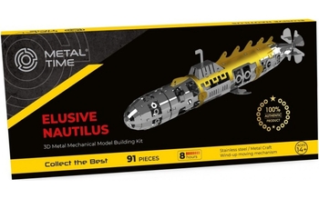 Колекційна модель-конструктор Metal Time Elusive Nautilus Підводний човен механічний (MT045) - Pampik - 10