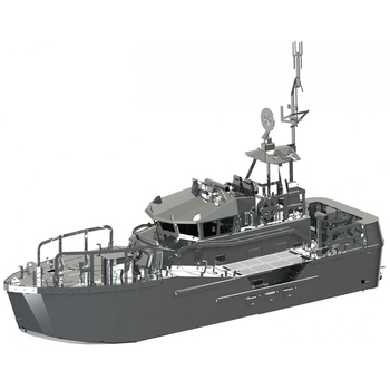 Колекційна модель-конструктор Metal Time Guardian of the Coasts Катер берегової охорони механічний (MT018) - Pampik - 4