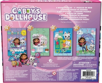 Пазл деревянный Spin Master 4 в 1 Кукольный домик Габби, 23х15 см (SM49248/6067990) - Pampik - 5