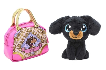 М'яка іграшка Funville Cutekins Домашні улюбленці в сумочках Такса, 10 см (FV35061-1) - Pampik