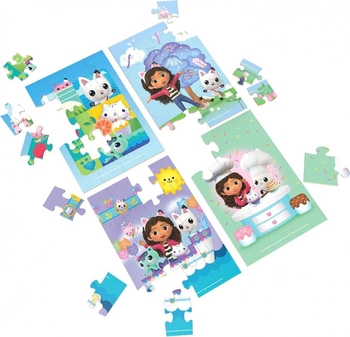 Пазл деревянный Spin Master 4 в 1 Кукольный домик Габби, 23х15 см (SM49248/6067990) - Pampik - 4