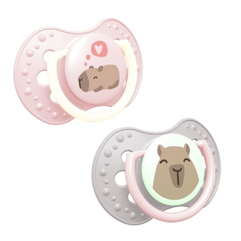 Пустышка силиконовая Lovi CapiChill, динамическая, 6-18 мес, 2 шт., розовый (22/933girl) - Pampik