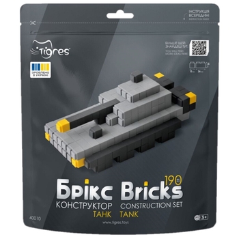 Конструктор Tigres Брікс Танк, 190 елементів (40010) - Pampik