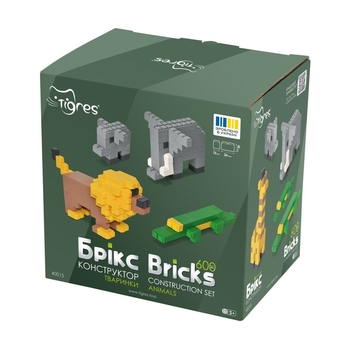 Конструктор Tigres Брикс Животные, 600 элементов (40015) - Pampik