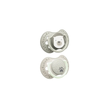 Пустышка силиконовая Lovi Buddy bear, динамическая, 0-6 мес, 2 шт., бежевый (22/863_new) - Pampik