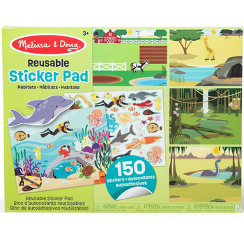 Набор многоразовых наклеек Melissa & Doug Среда обитания животных (SM93209/6836) - Pampik - 2