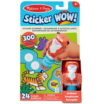 Набір з блокноту та штампу з наліпками Melissa & Doug Sticker WOW! Тигреня (SM93205/6074897) - Pampik