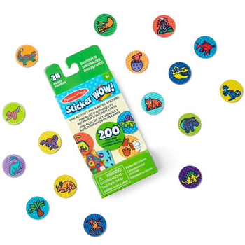 Набор из мини блокнота и запасных наклеек для штампа Melissa & Doug Sticker WOW! Динозаври (SM93208/6075136) - Pampik - 2