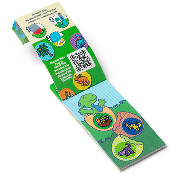 Набор из мини блокнота и запасных наклеек для штампа Melissa & Doug Sticker WOW! Динозаври (SM93208/6075136) - Pampik - 3
