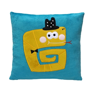 Подушка декоративна Tigres Змій джентельмен, 33х33 см (ПД-0507) - Pampik