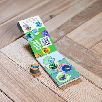 Набор из мини блокнота и запасных наклеек для штампа Melissa & Doug Sticker WOW! Динозаври (SM93208/6075136) - Pampik - 4