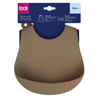 Силіконовий слинявчик LOVI Granola (51/031_bro) - Pampik - 3