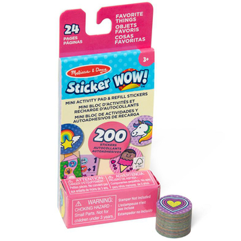 Набор из мини блокнота и запасных наклеек для штампа Melissa & Doug Sticker WOW! Любимые вещи (SM93208/6075134) - Pampik