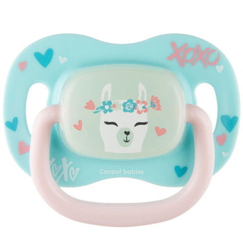 Пустушка силіконова кругла Canpol babies Exotic Animals Лама, 0-6 міс. (34/933_lama) - Pampik