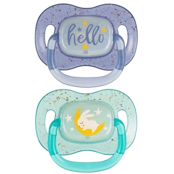 Силіконова симетрична пустушка Canpol Babies NightGlow, 18+ міс., синій (34/944_blu) - Pampik - 2