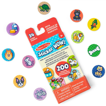 Набор из мини блокнота и запасных наклеек для штампа Melissa & Doug Sticker WOW! Питомцы (SM93208/6075135) - Pampik - 2