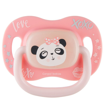 Пустышка силиконовая круглая Canpol babies Exotic Animals Панда, 0-6 мес. (34/933_panda) - Pampik