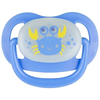 Пустушка силіконова анатомічна Canpol babies Love&sea Крабик, 6-18 міс., блакитний (22/507_blu_new) - Pampik