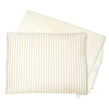 Комплект в коляску Elfiki: плед, 85х85 см + подушка, 30х40 см, молочный (КТ-0120) - Pampik