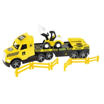Игровой набор Wader Magic Truck Technic Эвакуатор с бульдозером, желтый (36431) - Pampik