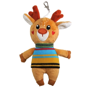 М'яка іграшка-брелок Tigres Олень Дір, 15 см (ІГ-0272) - Pampik