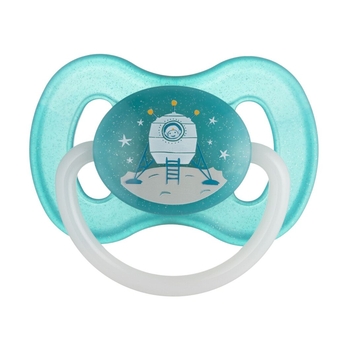 Пустушка латексна Canpol babies Space кругла, 0-6 місяців, синій (23/221_blu_new) - Pampik