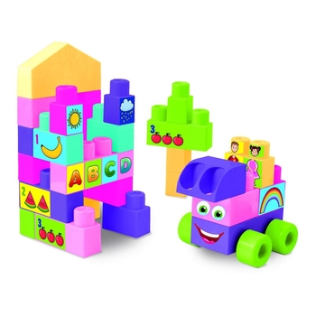 Конструктор Wader Big Blocks, 26 элементов, розовый (41590) - Pampik - 3