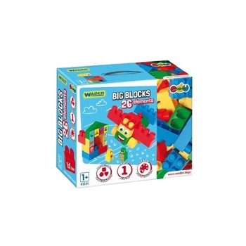 Конструктор Wader Big Blocks, 26 элементов, розовый (41590) - Pampik