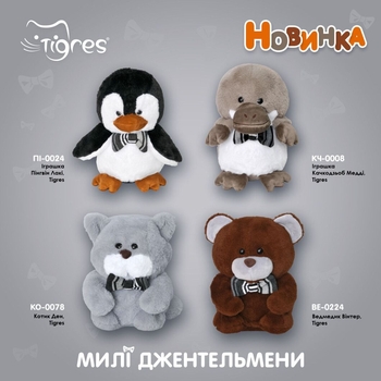 М'яка іграшка Tigres Ведмедик Вінтер, 21 см (ВЕ-0224) - Pampik - 4