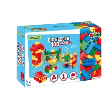 Конструктор Wader Big Blocks, 100 элементов (41593) - Pampik