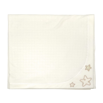 Детское велюровое одеяло Elfiki, 90х98 см, молочный (ВК-0020) - Pampik