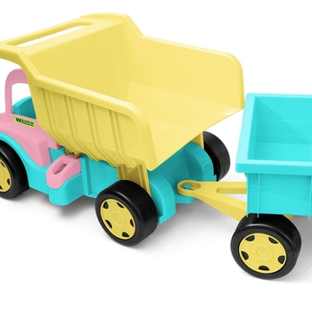 Грузовик-самосвал Wader Gigant, 55 см, кремовый с розовым (65020) - Pampik - 3