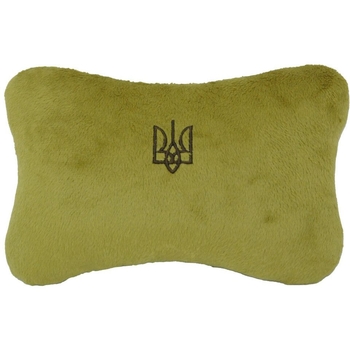 Підголовник-подушка Tigres Тризуб, 24х15х8 см, хакі (ПД-0460) - Pampik