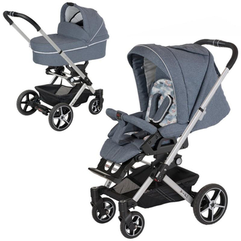 Универсальная коляска Hartan 2 в 1 VIP GTS, серый с узором (2279101732) - Pampik