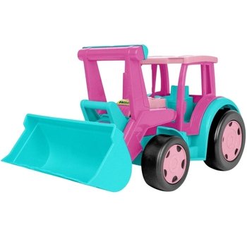 Трактор-навантажувач Wader Gigant Фермер, 60 см, рожевий (66006) - Pampik