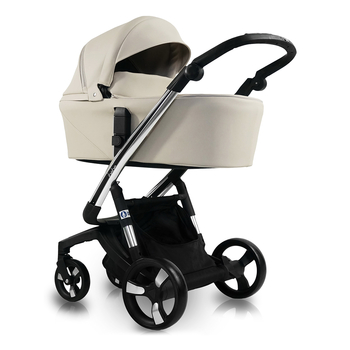 Універсальна коляска 2 в 1 Ibebe i-stop 18, екошкіра, бежевий (ib-is-18) - Pampik - 2