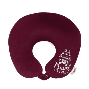 Подушка-підголовник Tigres Travel time by car, бордовий (ПД-0404) - Pampik - 2
