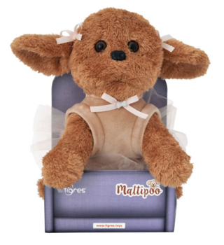 М'яка іграшка Tigres Собачка Мальтіпу Кейзі, 22 см (СО-0118) - Pampik