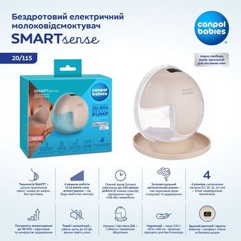 Бездротовий електричний молоковідсмоктувач Canpol babies SmartSense (20/115) - Pampik - 5