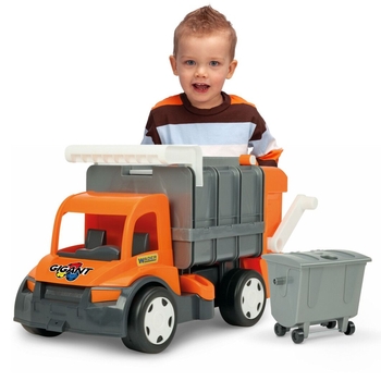 Сміттєвоз Wader Gigant, 65 см, помаранчевий з сірим (67016) - Pampik - 5