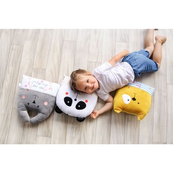 Мягкая игрушка-подушка Tigres Панда Today is your day, 32х32х10 см (ПД-0301) - Pampik - 2