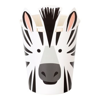 Одноразові склянки для свята Talking Tables Animals Зебра, 8 шт. (ANIMAL-CUP-ZEBRA) - Pampik