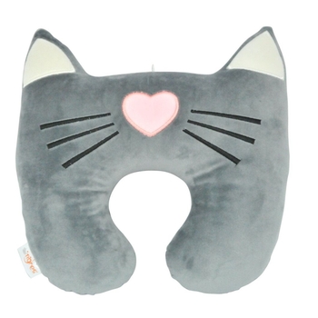 Подушка-підголовник Tigres Котик, сірий (ПД-0346) - Pampik