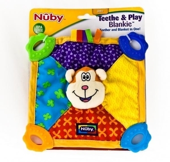 М'яка іграшка Nuby Обіймашка з прорізувачем (Д) - Pampik - 4