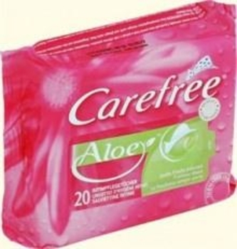 Влажные салфетки Carefree для интимной гигиены с алоэ, 20 шт. - Pampik